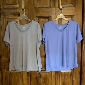 Athletic Works Gray and Light Purple Short Sleeve Tees (2)